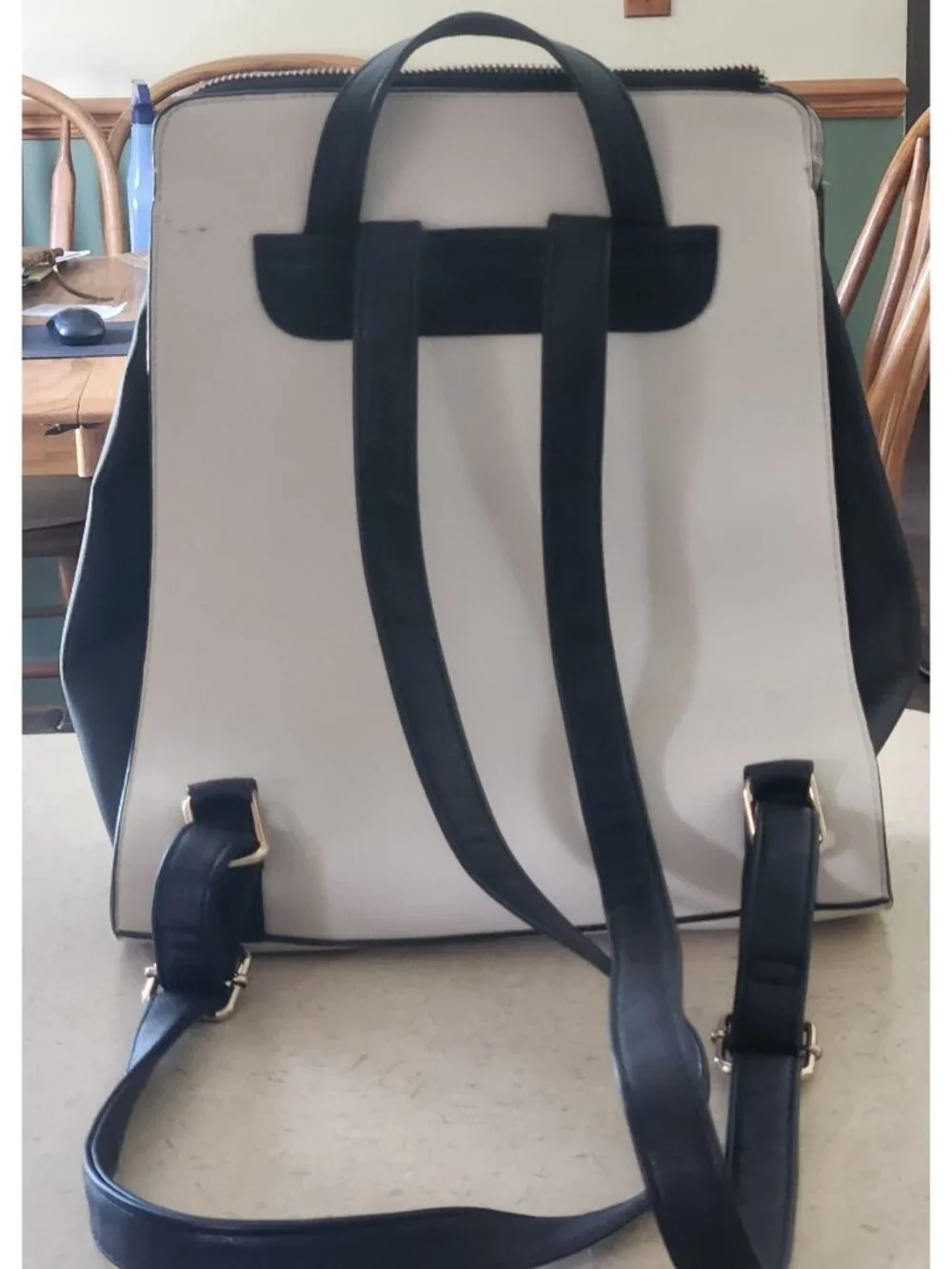 Aldo Stylish Black and Tan Backpack